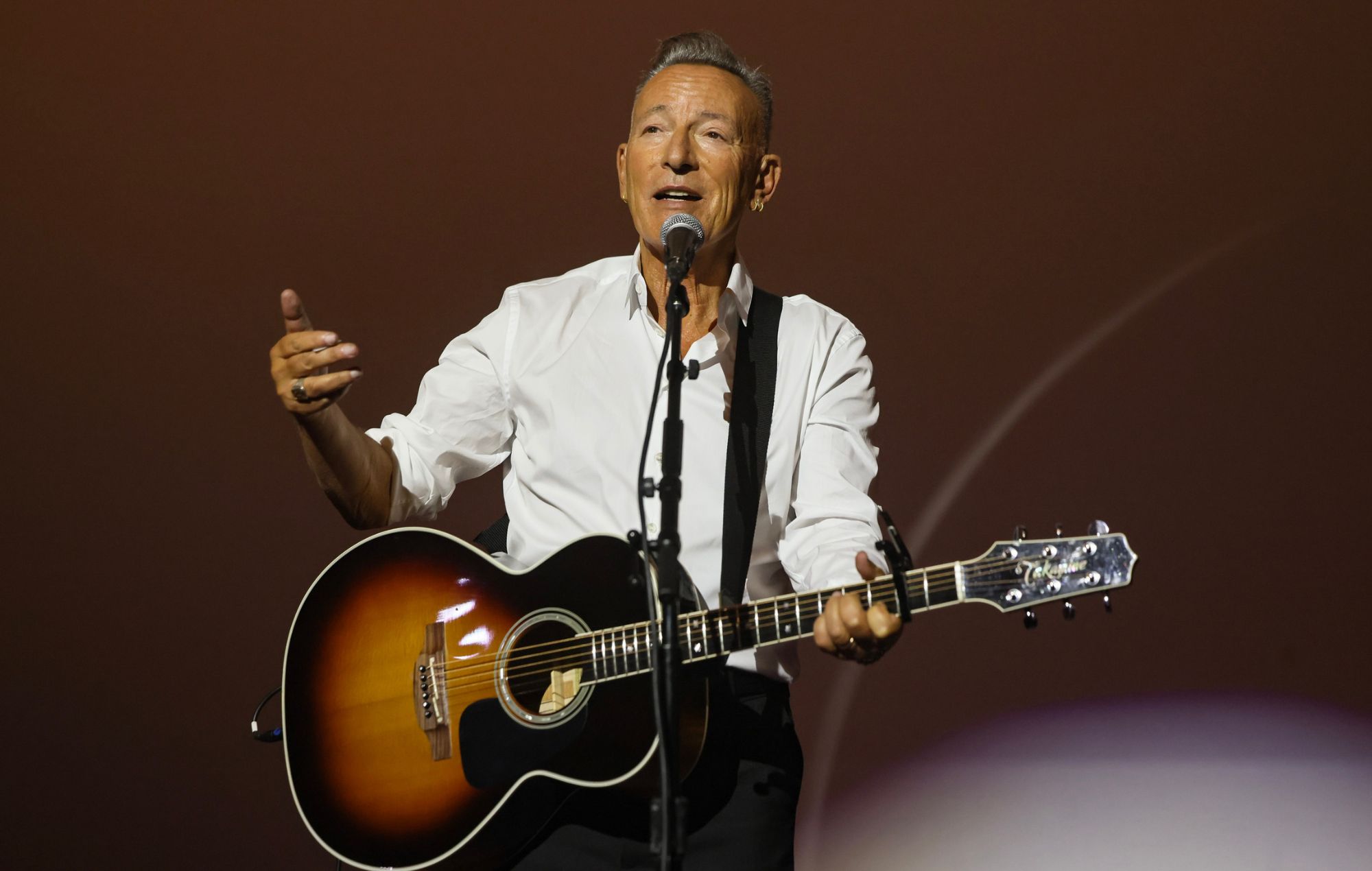 Bruce Springsteen performs live